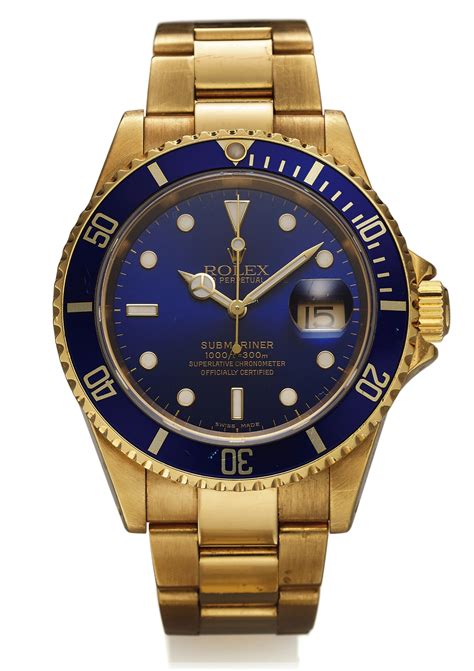 rolex 16614|rolex 16618 gold submariner blue.